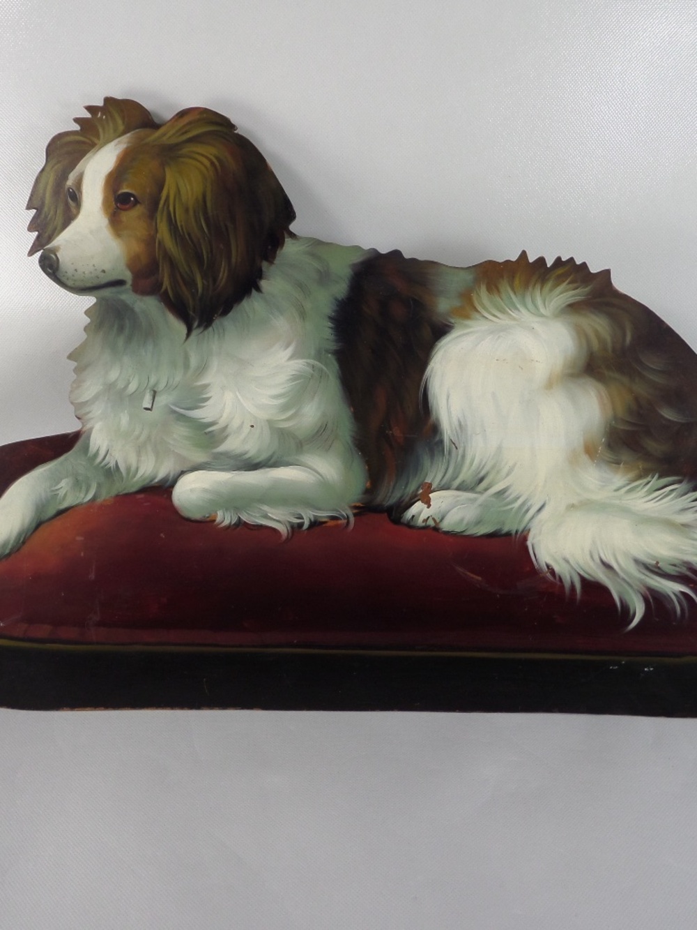 Vintage King Charles Spaniel 21 x 13 Dummy Board Oil Hand Painted Chelsea House
